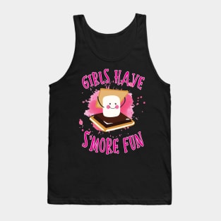 Cute Girls Have S'More Fun Camping Design Tank Top